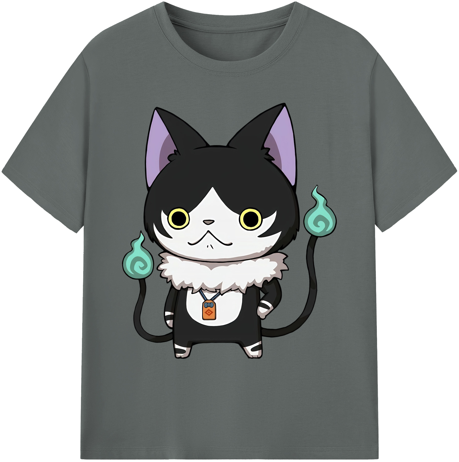 （画像用） 妖怪ウォッチ Yo-kai Watch 綿100％ メンズ半袖Tシャツ｜肌触りやわらか＆通気性
